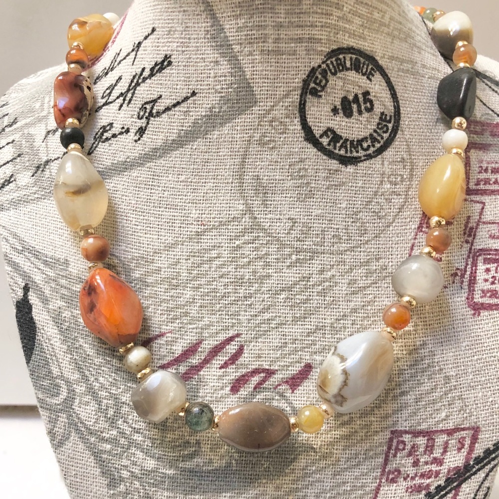 ⚜️Vintage⚜️ stone rope necklace